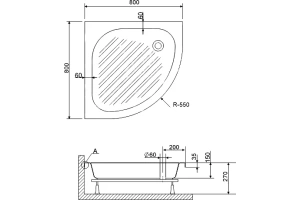 Поддон для душа RGW BP/CL-S 80x80 белый - 3