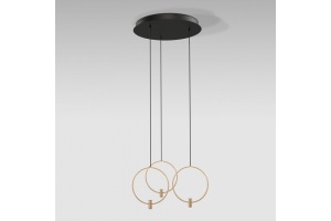 Подвесной светильник Eurosvet Layla 50257/3 LED черный/ латунь