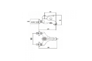 Смеситель для ванны Magliezza Grosso bianco бронза (50155-br) - 3
