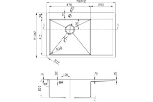 Мойка кухонная Zorg Inox R 7851 L - 2