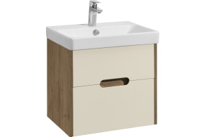 Тумба под раковину Aquaton Оливия 55 светлое дерево-бежевый - 2