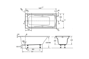 Акриловая ванна Jacob Delafon Odeon Up 150x70 см (E6060RU-00) - 2