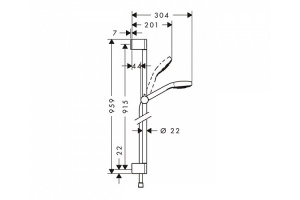 Душевой гарнитур Hansgrohe  (26593400) - 2