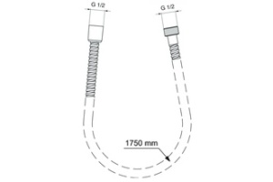 Душевой шланг Ideal Standard Metalflex 175 хром (BF175AA) - 2