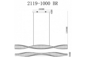 Подвесной светильник iLedex Woodstock 2119-1000 BR - 3