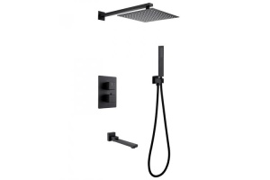 Душевая система Abber Daheim черный, матовый (AF8250B)