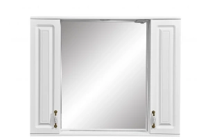 Зеркало-шкаф Stella Polar Кармела 100 с подсветкой белый  - 2
