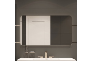 Зеркало DIWO Кострома 120 с подсветкой, большое, LED подсветка, прямоугольное, инфракрасный выключатель