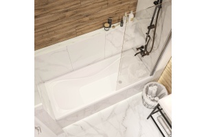 Акриловая ванна DIWO Самара 165x70 прямоугольная, пристенная, российская, с ножками - 3