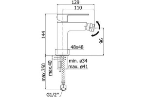 Смеситель Paffoni Elle EL131CR для биде - 2