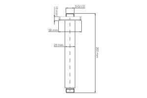 Кронштейн для верхнего душа золото матовый - 2
