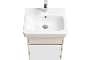 Тумба с раковиной подвесная Aquaton Верди 50 белый-светлое дерево - 2