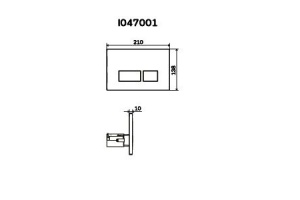 Кнопка смыва AM.PM Pro S I047001 белая глянцевая - 3