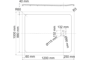 Поддон для душа Wasserkraft Neime 120х100 черный матовый - 2