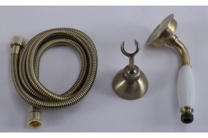 Душевая лейка Cezares Lira бронза, ручка душа белая (LIRA-M-DEF2-02-Bi)