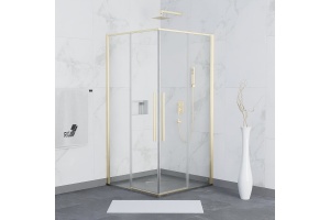 Душевой уголок RGW Stilvoll SV-31G 90х90 профиль золото стекло прозрачное - 2