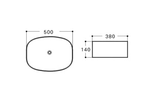 Накладная раковина Vincea 50 белая - 2