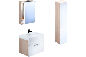 Тумба для комплекта IDDIS Mirro 60 подвесная, белая, дерево - 3