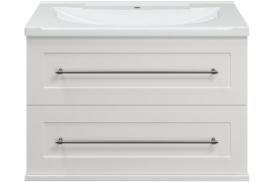 Мебель для ванной Misty Марта 80 подвесная, белая глянцевая - 2