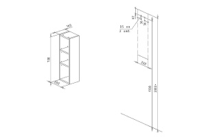 Подвесной шкаф Бриклаер Кристалл 20 дуб бунратти (4627125416033) - 3