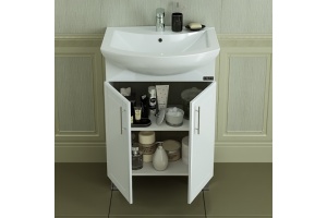 Тумба с раковиной напольная Санта Дублин 60 белый - 2