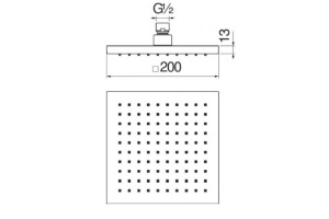 Верхний душ Nobili 20 хром (AD139/108CR) - 2