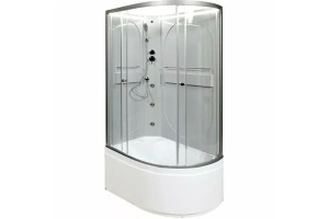 Душевая кабина Deto L 120х80 с гидромассажем, хром (L620LNLED+GM)