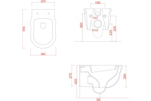 Чаша для унитаза подвесного ArtCeram Hermitage HEV010 01;00 - 3