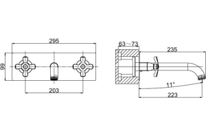 Смеситель для раковины D&K DA141-2 (DA1414401) - 3