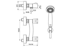 Смеситель Vidima ВидимаНео BA333AA для душа - 2