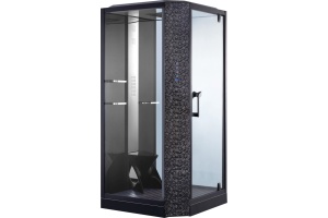 Душевая кабина Orans SR-89101RS черная, с баней