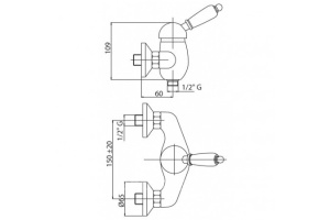 Смеситель для душа Cezares Elite хром (ELITE-DM-01-M) - 2