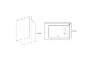 Душевая стенка RGW Z-12 80х185 профиль хром стекло прозрачное - 3
