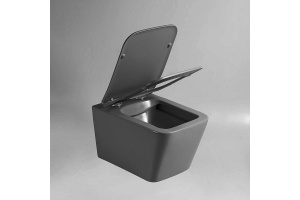 Подвесной унитаз Vincea Q-Line серый матовый с сиденьем микролифт - 2