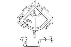 Душевой поддон Ravak Sabina 80x80 см (A214001020) - 2