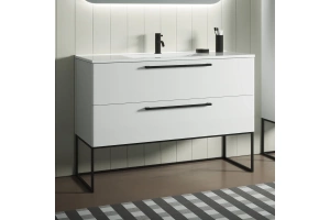 Тумба с раковиной Sanvit Сити 120 белый глянец - 2