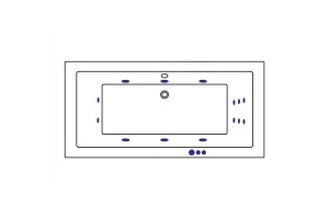 Акриловая ванна Whitecross Savia Duo 170х80 белая бронза с гидромассажем - 2