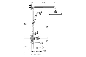 Swedbe Terracotta Art Семейный душ со смесителем для ванны 2571 - 2