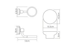 Мыльница с держателем Wasserkraft хром - белый - 3