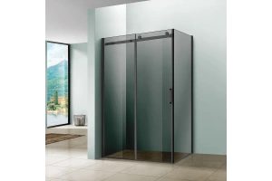 Боковая стенка Vincea Slim Soft 90х200 профиль черный стекло тонированное - 2