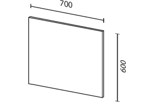 Зеркало Sanvit Панорама 70 с подсветкой черный - 2