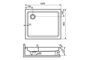 Поддон для душа RGW Style PR 120x90 - 2