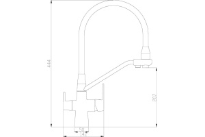 Смеситель Steel Hammer SH 903-6 Black Cr для кухонной мойки - 2