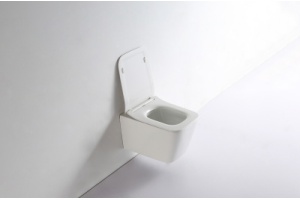 Унитаз подвесной Ceramalux белый, смыв AquaBlade (5170MW) - 3