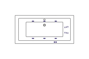 Акриловая ванна Whitecross Savia Duo 170х80 белая бронза с гидромассажем - 2