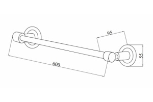 Полотенцедержатель Boheme Murano хром - 2