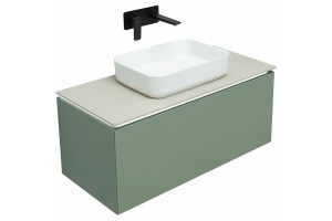 Тумба под раковину Allen Brau Infinity 100 серо - зеленый матовый - 3