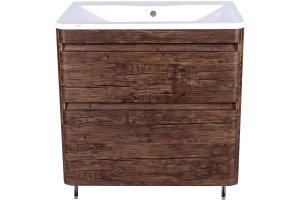 Тумба с раковиной Style Line Атлантика 80 Люкс Plus, напольная, старое дерево - 3