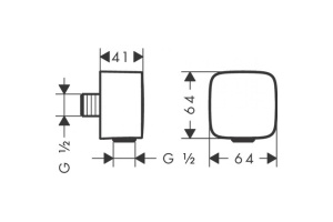 Шланговое подсоединение Hansgrohe Fixfit 26457990, полированное золото - 2
