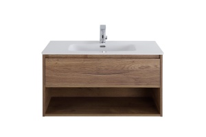 Тумба с раковиной BelBagno Kraft 100 темное дерево